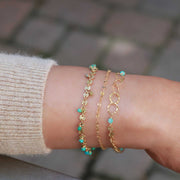 Pippa Amira Driftwood Gold Chain Bracelets stacking image | Breathe Autumn rain Artisan Jewelry
