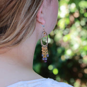 Provence - Prehnite, Amethyst and Tanzanite Drop Earrings life style image | Breathe Autumn Rain Artisan Jewelry