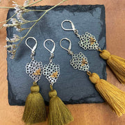 Queen Bee - Tassel Drop Earrings main image | Breathe Autumn Rain Artisan Jewelry