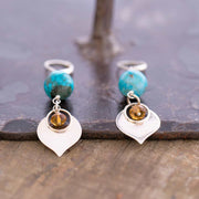 Raja - Turquoise and Citrine Earrings - alt image | BreatheAutumnRain