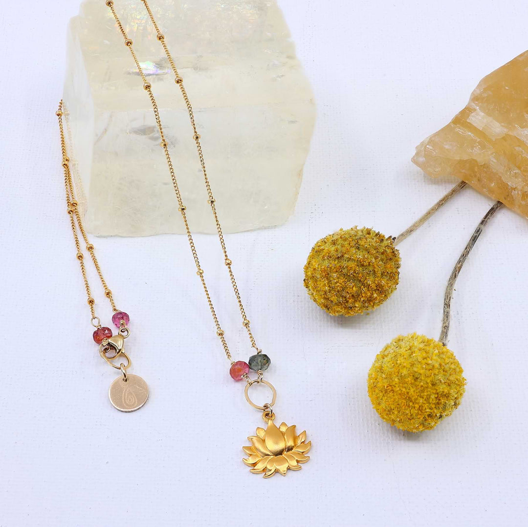 Rise - Lotus Blossom Necklace alt image | Breathe Autumn Rain Artisan Jewelry