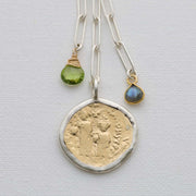 Roma - Sterling Silver Ancient Coin Pendant Necklace alt image | Breathe Autumn Rain Artisan Jewelry