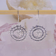 Sacred Om Mandela Earrings alt image | Breathe Autumn Rain Artisan Jewelry