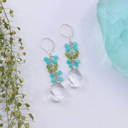 Saint Moritz - Multi Gemstone Sterling Silver Cluster Earrings main image | Breathe Autumn Rain Artisan Jewelry