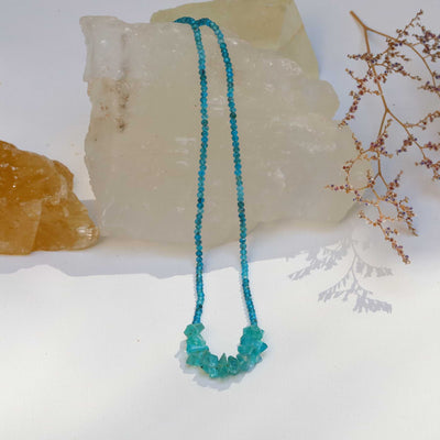 Santorini - Apatite Silk Knotted Necklace main image | Breathe Autumn Rain Artisan Jewelry