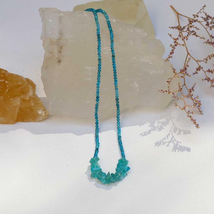 Santorini - Apatite Silk Knotted Necklace main image | Breathe Autumn Rain Artisan Jewelry