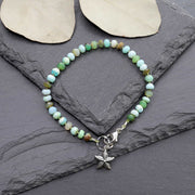 Sea Cove - Peruvian Opal Starfish Bracelet alt image | Breathe Autumn Rain Artisan Jewelry