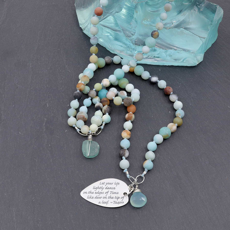 Sea Spray - Tumbled Amazonite Necklace alt image | Breathe Autumn Rain Artisan Jewelry