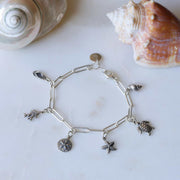 Seashore - Sterling Silver Nautical Charm Bracelet alt image | Breathe Autumn Rain Artisan Jewelry