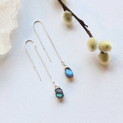 Shadow - Labradorite Sterling Silver Thread Earrings main image | Breathe Autumn Rain Artisan Jewelry