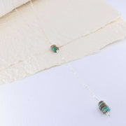 Shiprock - New Mexico Turquoise Silver Lariat Necklace alt image | Breathe Autumn Rain Artisan Jewelry