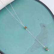 Shiprock - New Mexico Turquoise Silver Lariat Necklace main image | Breathe Autumn Rain Artisan Jewelry