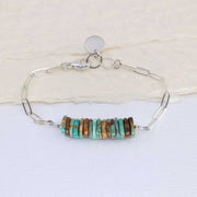 Shiprock - New Mexico Turquoise Silver Stacking Bracelet main image | Breathe Autumn Rain Artisan Jewelry