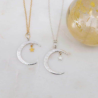 Shooting Star - Crescent Moon Necklace - main image | Breathe Autumn Rain