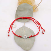 Sterling Silver Om Cord Bracelet alt image | Breathe Autumn Rain Artisan Jewelry