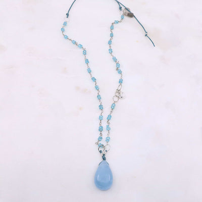 Skye's the Limit - Aquamarine Silver Necklace main image | Breathe Autumn Rain Artisan Jewelry