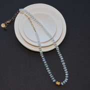 Skylar - Rainbow Moonstone and Kyanite Necklace alt image | Breathe Autumn Rain Artisan Jewelry