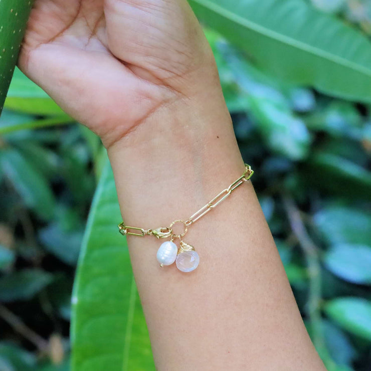 Soho - Gold Link Charm Bracelet life style alt image | Breathe Autumn Rain Artisan Jewelry