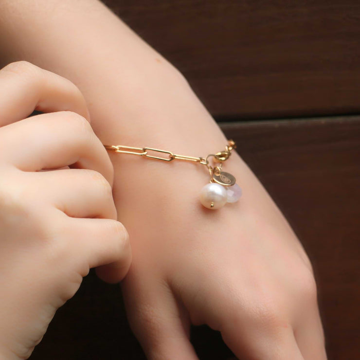 Soho - Gold Link Charm Bracelet life style image | Breathe Autumn Rain Artisan Jewelry