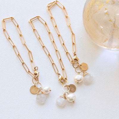 Soho - Gold Link Charm Bracelet main image | Breathe Autumn Rain Artisan Jewelry