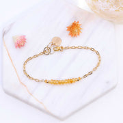 Sorbets in Summer - Citrine Gold Stacking Bracelet image | Breathe Autumn Rain Artisan Jewelry