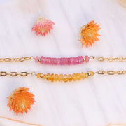 Sorbets in Summer - Gemstone Gold Stacking Bracelet detail image | Breathe Autumn Rain Artisan Jewelry
