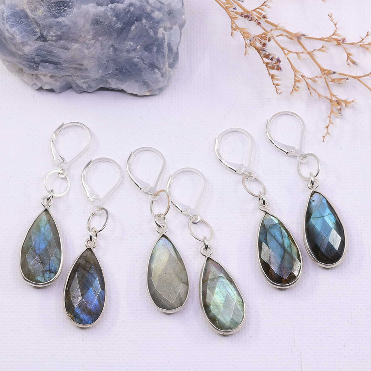 Tiburon - Labradorite Drop Earrings main image | Breathe Autumn Rain Artisan Jewelry