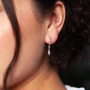 Turid - Sterling Silver Hoop Earrings life style image | Breathe Autumn Rain Artisan Jewelry