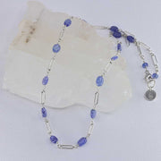 Valensole - Tanzanite Sterling Silver Chain Necklace alt image | Breathe Autumn Rain Artisan Jewelry