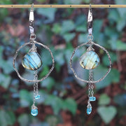 Vamp - Labradorite Sterling Silver Hoop Earrings