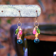 Venezia - Multi-Gemstone Cluster Earrings life style image | Breathe Autumn Rain Artisan Jewelry