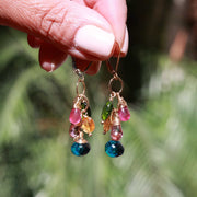 Venezia - Multi-Gemstone Cluster Earrings life style image | Breathe Autumn Rain Artisan Jewelry