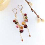 Vineyard - Tundra Garnet Drop Earrings alt image | Breathe Autumn Rain Artisan Jewelry