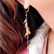 Vineyard - Tundra Garnet Drop Earrings life style image | Breathe Autumn Rain Artisan Jewelry
