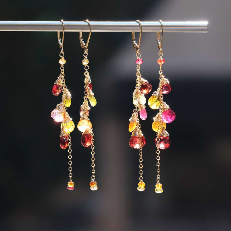 Vineyard - Tundra Garnet Drop Earrings main image | Breathe Autumn Rain Artisan Jewelry