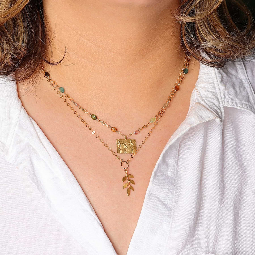 First Fall and Wander Necklaces Layering Example Life Style alt image | Breathe Autumn Rain Artisan Jewelry