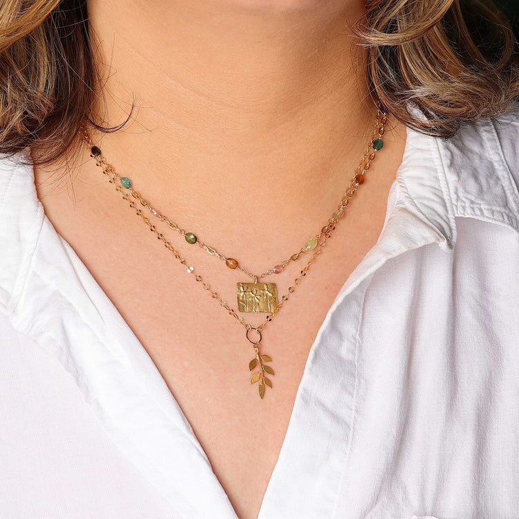 First Fall and Wander Necklaces Layering Example Life Style alt image | Breathe Autumn Rain Artisan Jewelry