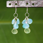 Water Puddles - Chalcedony and Prehnite Cluster Earrings Alternate Image | BreatheAutumnRain