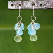 Water Puddles - Chalcedony and Prehnite Cluster Earrings Alternate Image | BreatheAutumnRain