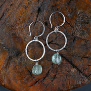 Natural Aquamarine Sterling Silver Earrings alt image | Breathe Autumn Rain Artisan Jewelry