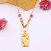 Wild Poppies - Delicate Gold Pendant Necklace main image | Breathe Autumn Rain Artisan Jewelry