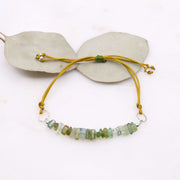Yosemite - Rare Green Tourmaline Cord Bracelet main image | Breathe Autumn Rain Artisan Jewelry